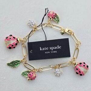 kate spade Pink Ladybug Charm Bracelet